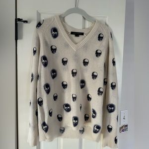 Skull Cashmere white sweater